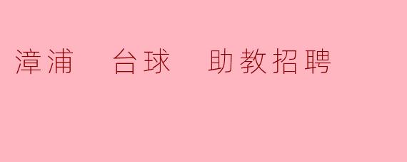 漳浦地区是否有台球助教招聘的信息？**